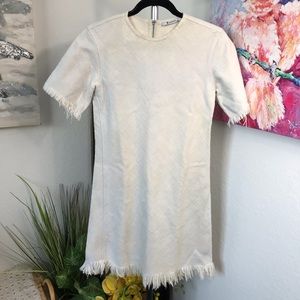 T Alexander Wang Fringe Short Sleeve Dress